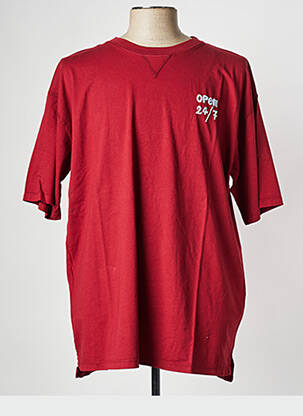 T-shirt col rond rouge MAISON LABICHE homme