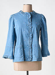 Veste casual col rond bleu ATELIER REVE femme