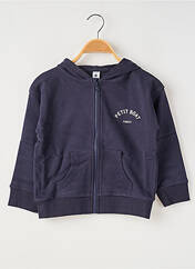 Sweat-shirt à capuche bleu PETIT BATEAU pour garçon seconde vue