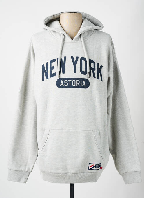Sweat-shirt gris SUPERDRY pour homme