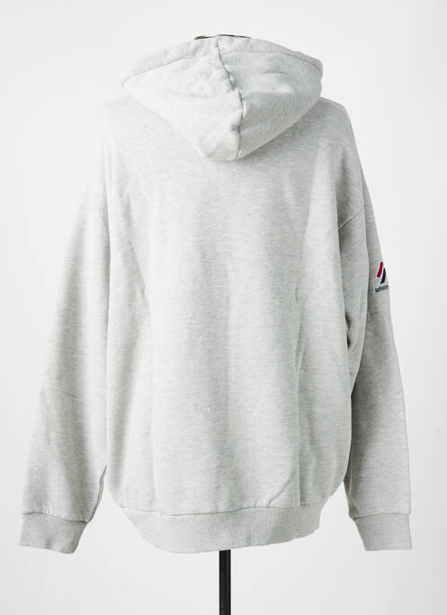 Sweat-shirt gris SUPERDRY pour homme