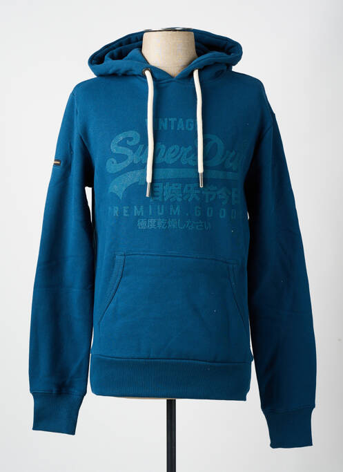 Sweat-shirt bleu SUPERDRY pour homme