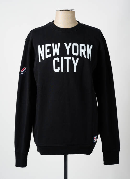 Sweat-shirt noir SUPERDRY pour homme