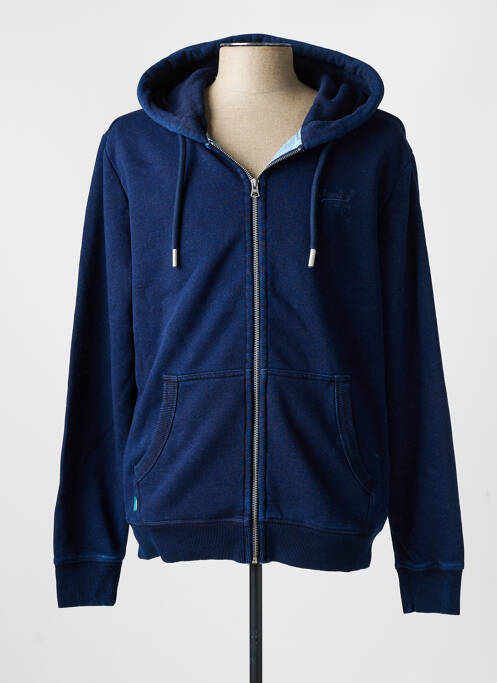 Sweat-shirt bleu SUPERDRY pour homme