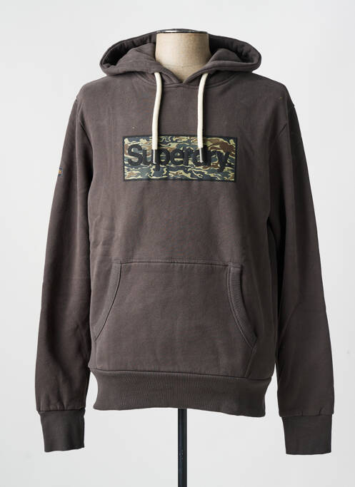 Sweat-shirt gris SUPERDRY pour homme
