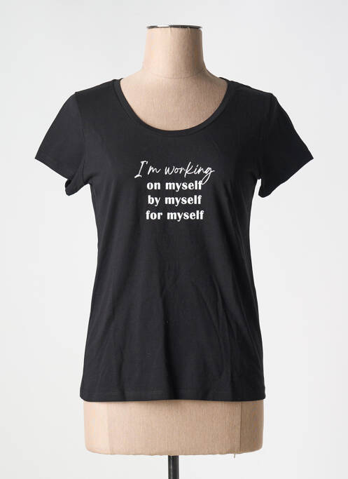 T-shirt noir I.CODE (By IKKS) pour femme
