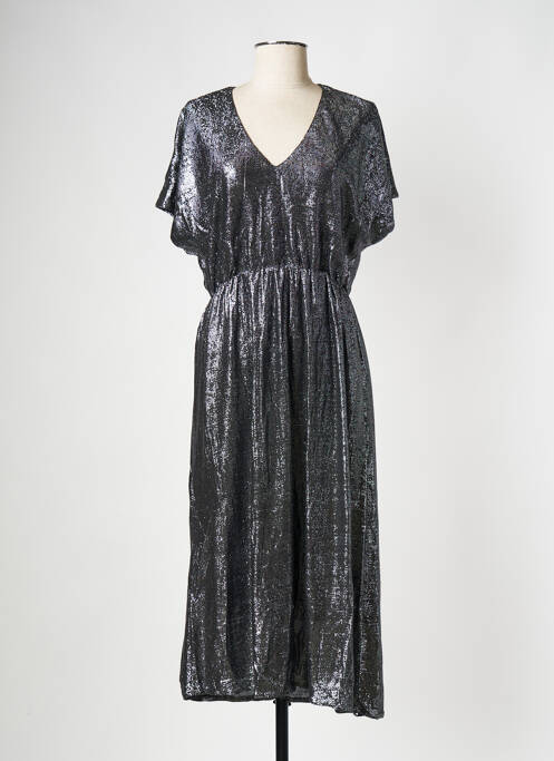 Robe mi-longue argent VILA pour femme