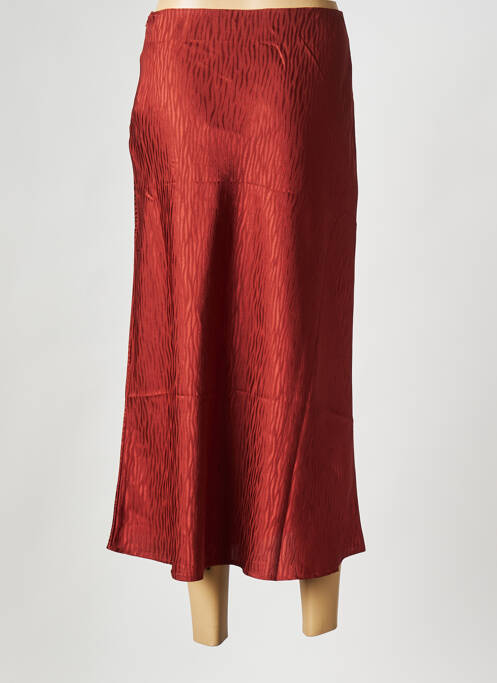 Jupe mi-longue orange SEE U SOON femme