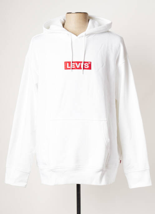 Sweat-shirt à capuche blanc LEVIS pour homme