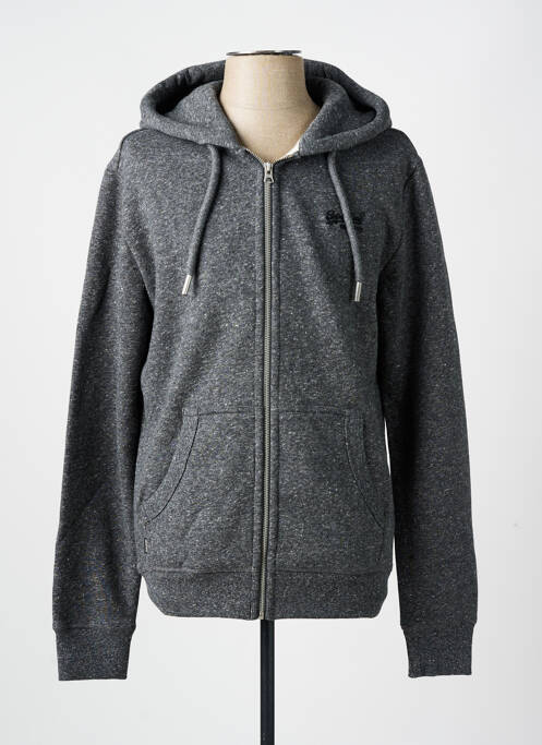 Sweat-shirt gris SUPERDRY pour homme