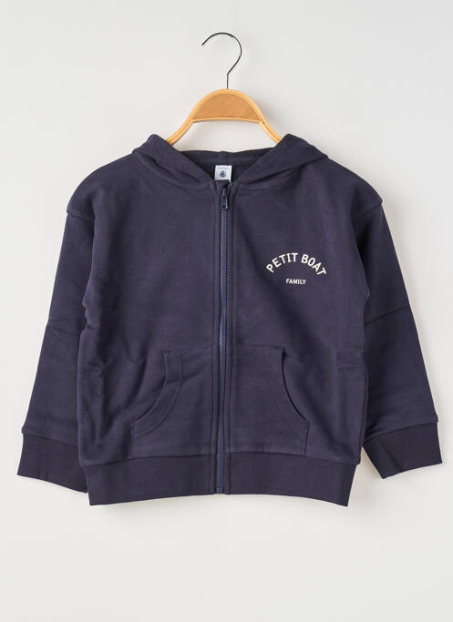 Sweat-shirt à capuche bleu PETIT BATEAU pour garçon