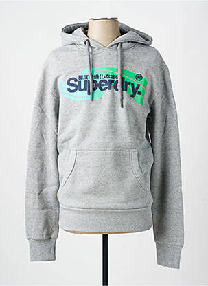 Sweat-shirt gris SUPERDRY homme