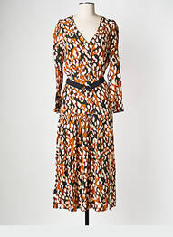 Robe longue col v orange LA PETITE FRANCAISE femme