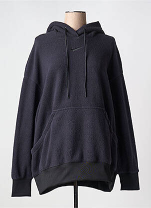 Sweat-shirt à capuche col rond noir NIKE femme