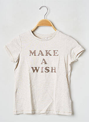 T-shirt col rond beige NAME IT fille