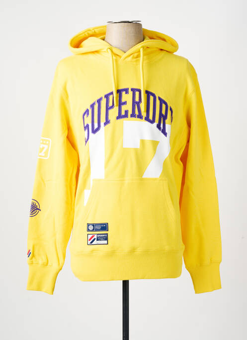 Sweat-shirt jaune SUPERDRY pour homme