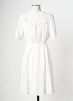 Robe courte col v blanc IKKS femme