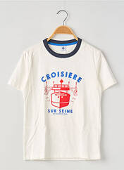 T-shirt blanc PETIT BATEAU pour garçon seconde vue