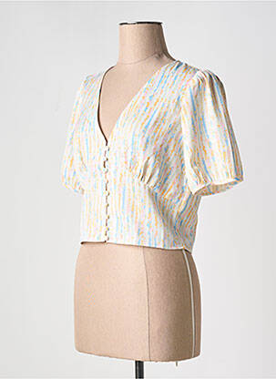 Top col v blanc Y.A.S femme