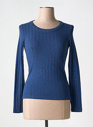 T-shirt col rond bleu THINKING MU femme