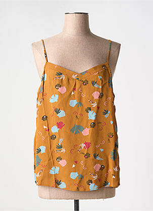 Top col v jaune I.CODE (By IKKS) femme