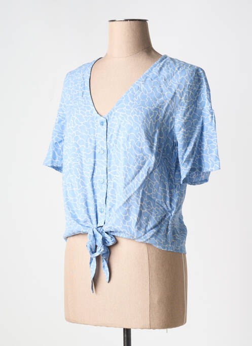 Top bleu PIECES pour femme