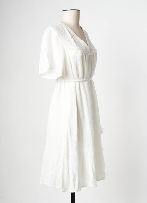 Robe courte blanc IKKS femme