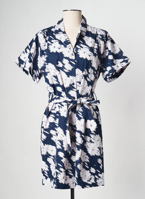 Robe courte bleu ICHI pour femme