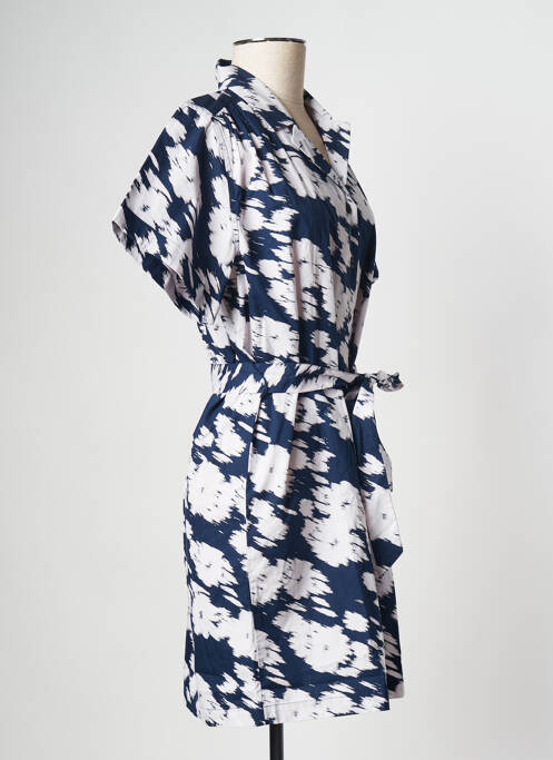 Robe courte bleu ICHI pour femme