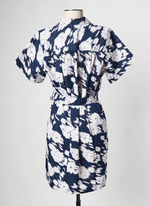 Robe courte bleu ICHI pour femme