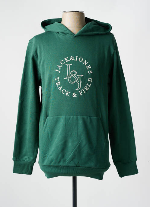 Sweat-shirt à capuche vert JACK & JONES pour homme