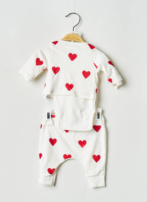 Ensemble pantalon blanc PETIT BATEAU pour fille