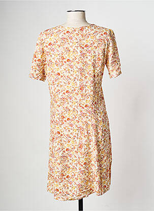 Robe courte col v orange OBJECT femme