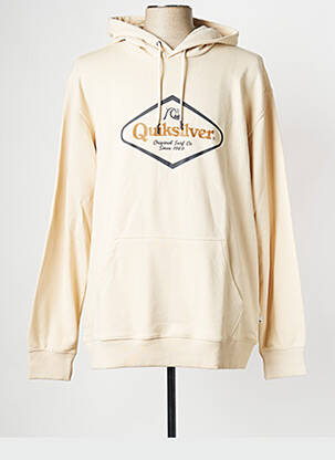 Sweat-shirt à capuche col rond beige QUIKSILVER homme