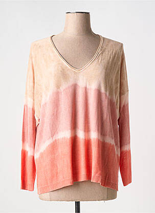 Pull col v rose LA FEE MARABOUTEE femme