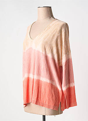 Pull col v rose LA FEE MARABOUTEE femme