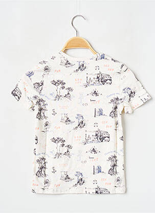 T-shirt col rond blanc IKKS JUNIOR garcon