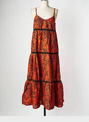 Robe longue orange LA FEE MARABOUTEE pour femme seconde vue