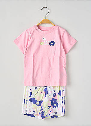 Ensemble short rose ADIDAS fille
