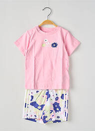 Ensemble short rose ADIDAS fille