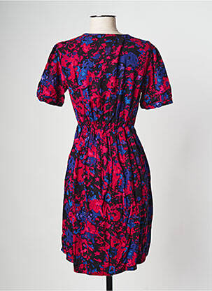 Robe courte col v rose PIECES femme