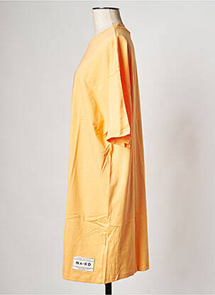 Robe courte col rond orange NA-KD femme