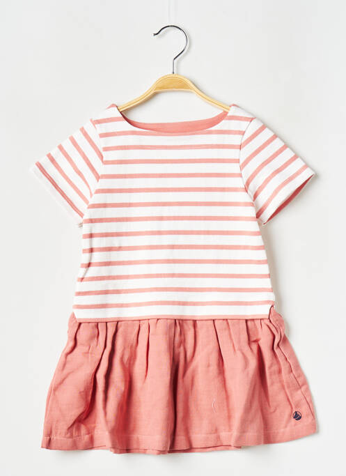 Robe mi-longue blanc PETIT BATEAU pour fille
