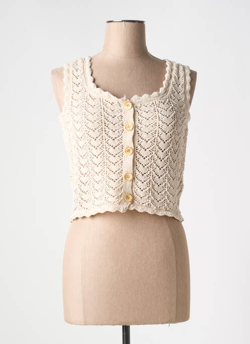 Gilet sans manche beige LA PETITE FRANCAISE pour femme