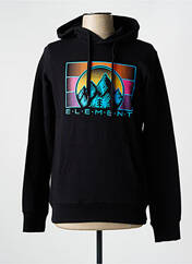 Sweat-shirt à capuche noir ELEMENT pour homme seconde vue