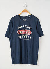 T-shirt bleu JACK & JONES pour garçon seconde vue