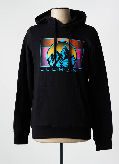 Sweat-shirt à capuche noir ELEMENT pour homme