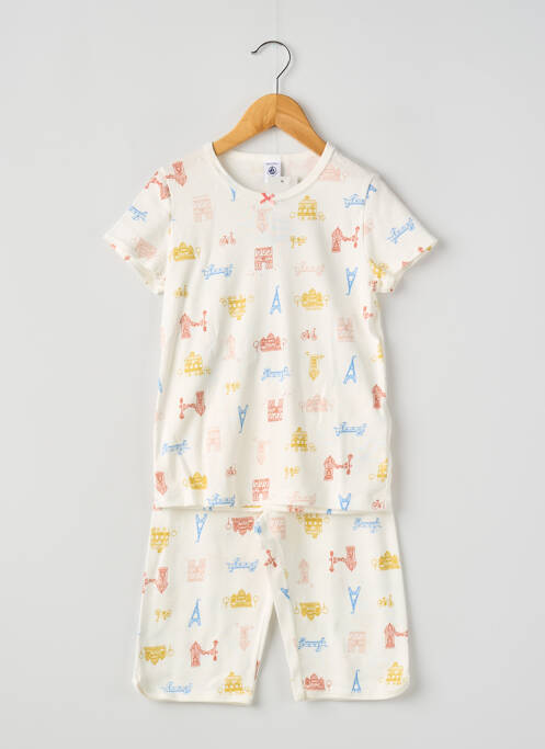 Pyjashort blanc PETIT BATEAU pour fille