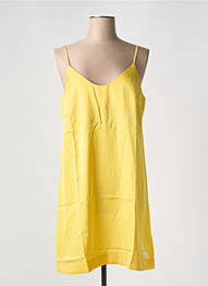 Robe mi-longue col rond jaune CALVIN KLEIN femme