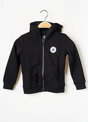 Sweat-shirt à capuche noir CONVERSE pour garçon seconde vue